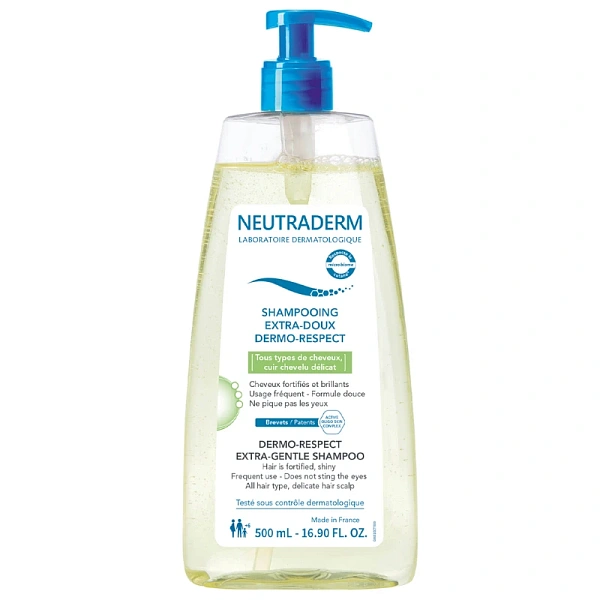 NEUTRADERM Dermo-respect Sampon extra delicat pentru toate tipurile de păr, 500ml NEUTRADERM Dermo-respect Sampon extra delicat pentru toate tipurile de păr, 500ml