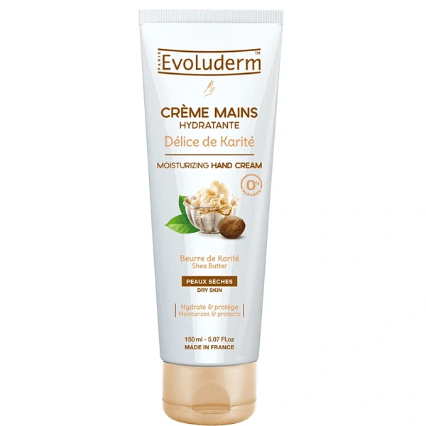 Evoluderm Crema pentru miini, hidratanta cu karite, 150ml (3021)