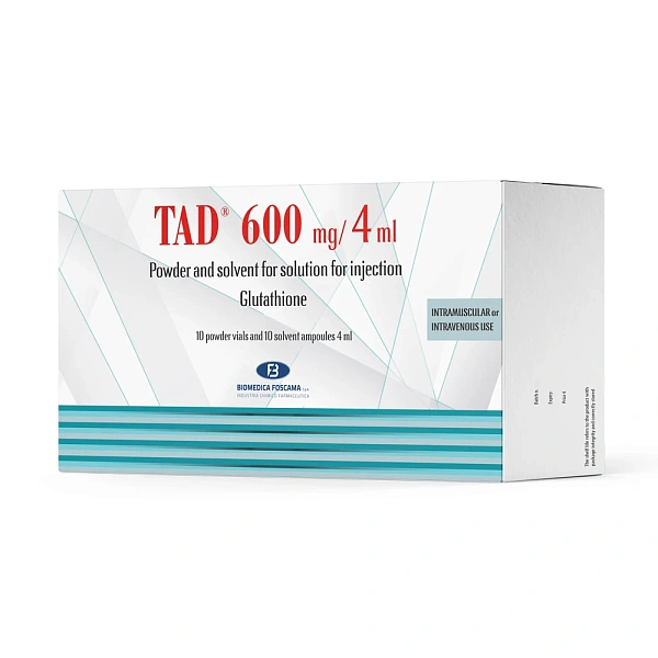 TAD (glutathionum) 600mg/4mlpulbere și solvent pentru soluție injectabilă N10+N10 TAD (glutathionum) 600mg/4mlpulbere și solvent pentru soluție injectabilă N10+N10