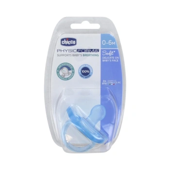 Chicco Suzeta ortodontica silicon albastra, 0+, 1 buc (27112)