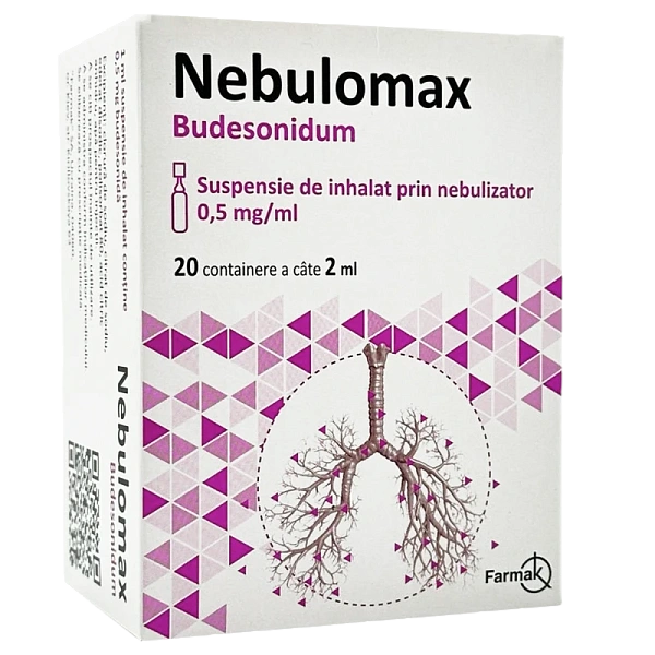 Nebulomax 0,5mg/ml 2ml susp. de inhalat prin nebulizator, N5x4