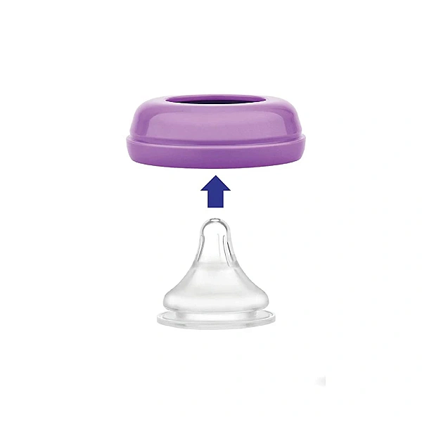 Lansinoh Pigeon Biberon plastic tetină din silicon,flux lent,0% BPA,2buc.,0+,160ml