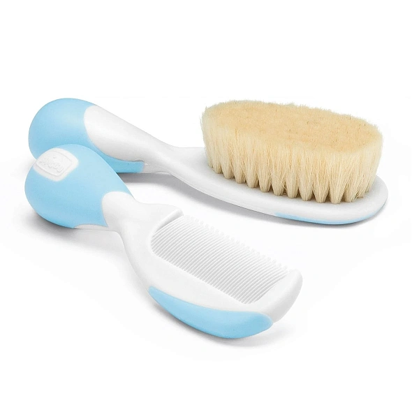 Chicco Set Pieptan+perie albastru, 0+ (65692) Chicco Set Pieptan+perie albastru, 0+ (65692)
