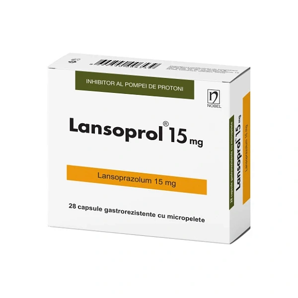 Lansoprol 15mg caps.gastrorez cu micropelete N14x2