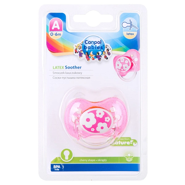 Canpol Baby 22/606 Suzeta latex rotunda 0-6luni Nature