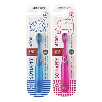 Splat Junior Periuță de dinți pentru copii Ultra cu ioni de argint,4+, Ultra Soft