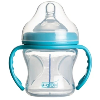 U-Grow Biberon 0-3 luni din Silicon cu Senzor de Temperatura 150ml Gat Larg A-1106