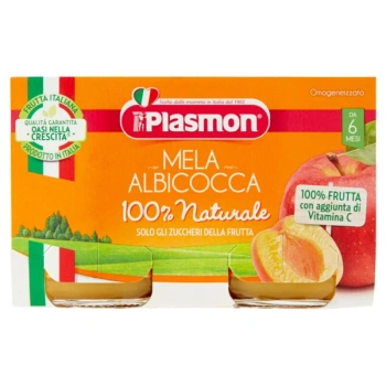 Plasmon Piure cu caise si mere fructe +6 luni ,2x104 g