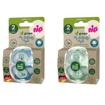 NIP My Butterfly Night Green B Suzetă silicon, mărimea 2 (5-18luni) N2