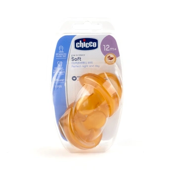 Chicco Suzetă Physio Soft ortodontică latex, 12+, 2 buc (7302431) (TVA=8%)