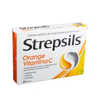 Strepsils Vitamina C pastile Orange N24 