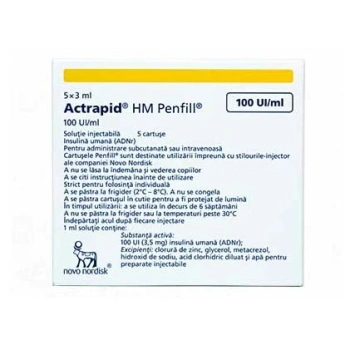 Actrapid hm penfill 100UI/ml 3ml sol.inj. N5
