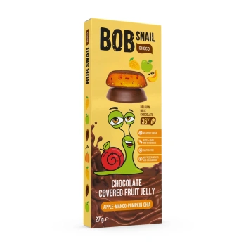 Bob Snail Marmeladă naturală  mere-mango-dovleac-chia-ciocolată belgiana 27g