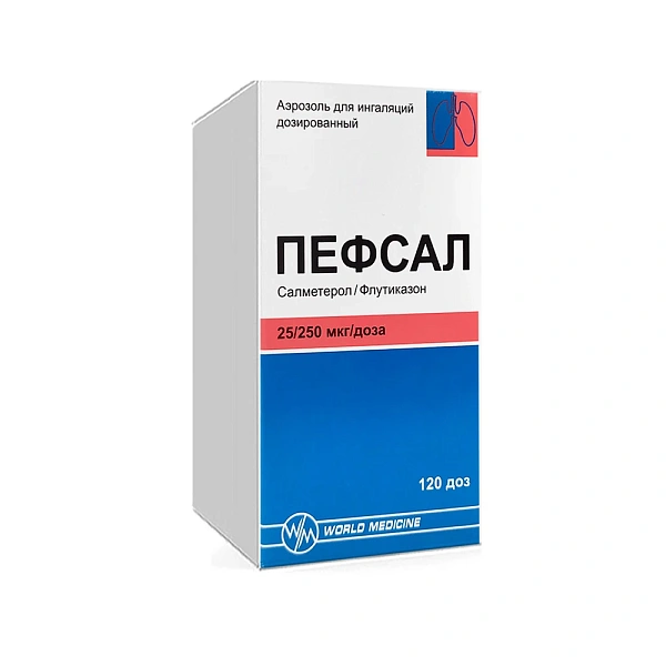 Pefsal 25mcg/250mcg 120 doze susp.de inhalat Pefsal 25mcg/250mcg 120 doze susp.de inhalat