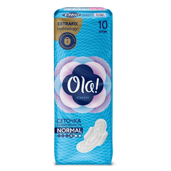Ola Wings Normal Absorbante, suprafata moale 10 buc
