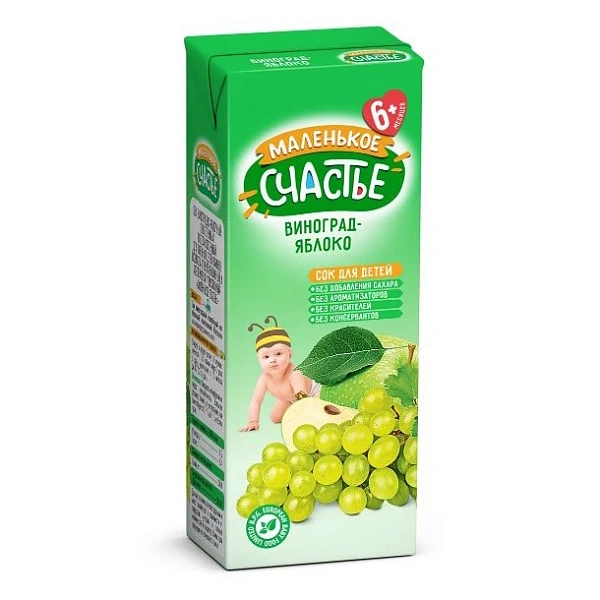 Malenikoe Sciastie Suc măr, poama 0.2l Malenikoe Sciastie Suc măr, poama 0.2l