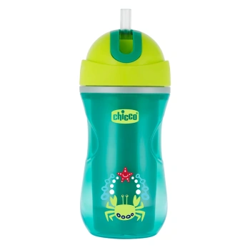 Chicco Cănuță Sport Cup cu pai,neutru, 14+, 266 ml