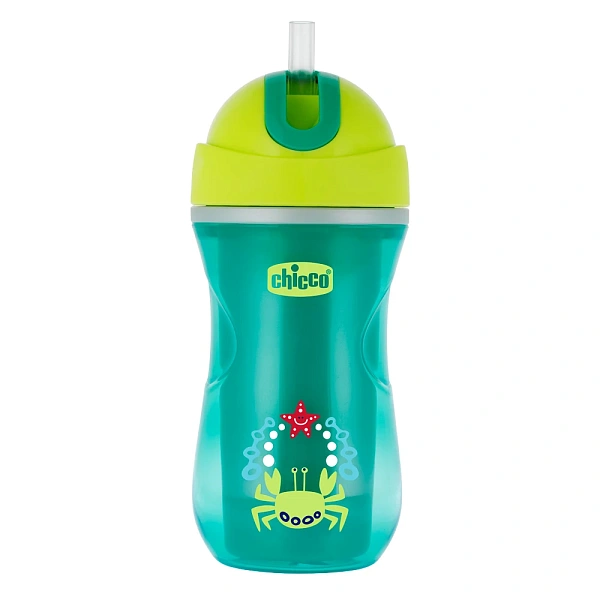 Chicco Cănuță Sport Cup cu pai,neutru, 14+, 266 ml