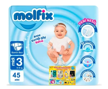 Molfix-3 scutece Midi 4-9 kg N45