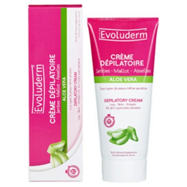 Evoluderm Cremă depilatoare cu aloe vera pentru picioare, bikini, subraț, 150 ml (3056)