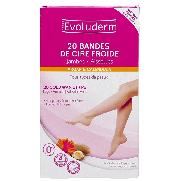 Evoluderm Benzi depilatoare cu argan și gălbenele pentru picioare,bikini,subraț, 20 buc (7090) Evoluderm Benzi depilatoare cu argan și gălbenele pentru picioare,bikini,subraț, 20 buc (7090)