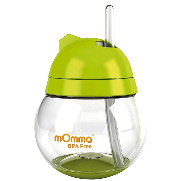 Lansinoh-mOmma Canuță cu pai, verde, 9+, 250ml (75321)