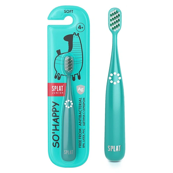 Splat Junior Periuță de dinți pentru copii Ultra cu ioni de argint,4+, Soft