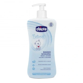 Chicco Natural Sensation Spumă de baie pentru copii fără lacrimi, 0+, 200 ml (745210)