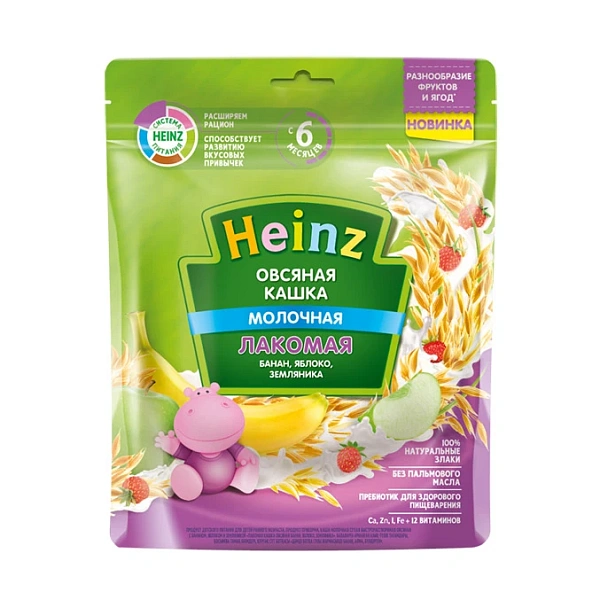 Heinz Lacom Terci din ovăz cu banana, mere, fragi 170g Heinz Lacom Terci din ovăz cu banana, mere, fragi 170g