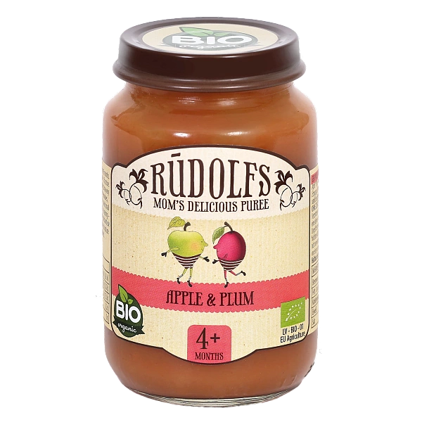 Rudolfs Organic Piure Mere, prune 190g (4+) Rudolfs Organic Piure Mere, prune 190g (4+)