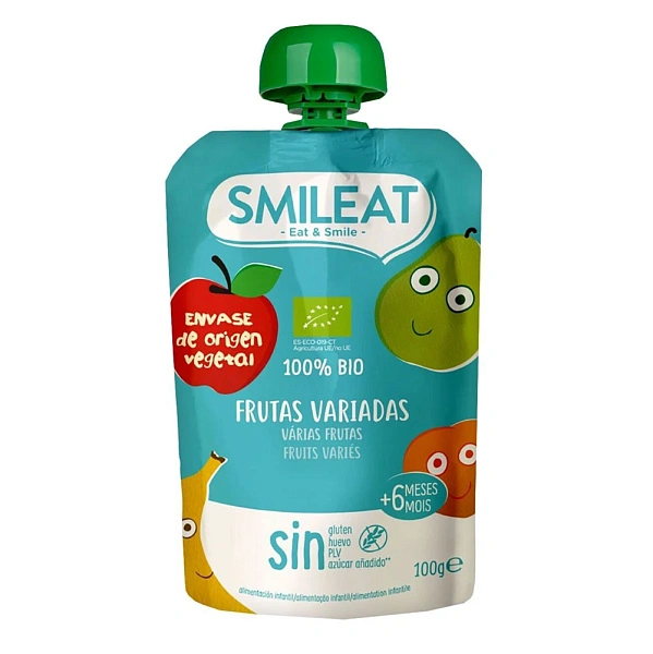 Smileat Pouch organic mix de fructe 100gr Smileat Pouch organic mix de fructe 100gr
