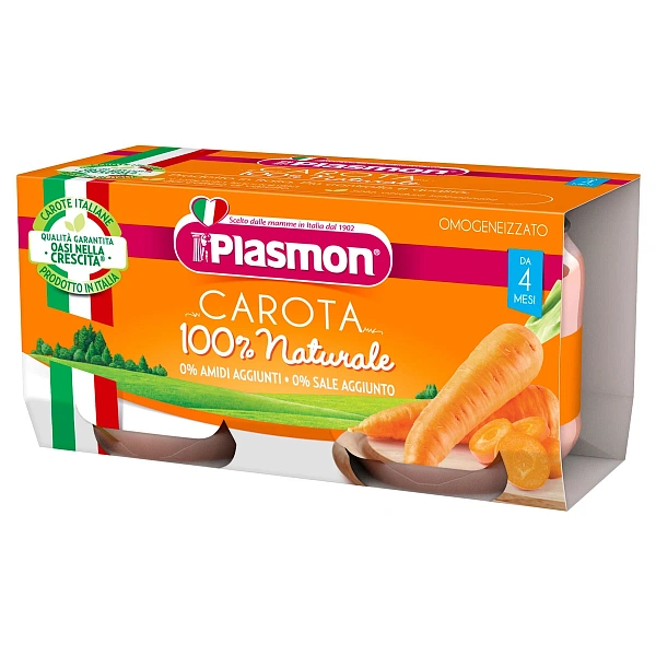 Plasmon Piure  cu morcovi ,+4 luni 2x80 g