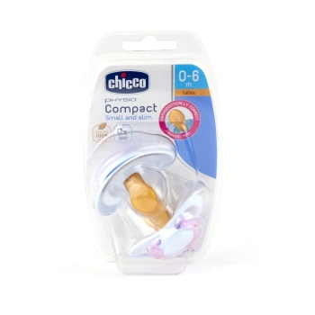 Chicco Suzetă ortodontică latex pentru fetițe, 0+, 2 buc (729201/7482011)