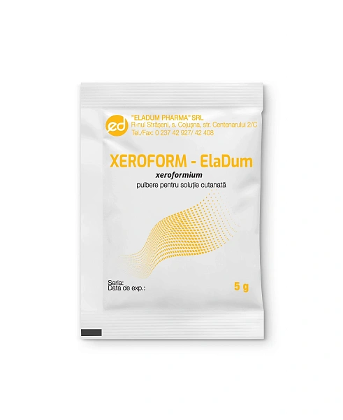 Xeroform-Eladum pulb./sol.cutan. 5.0