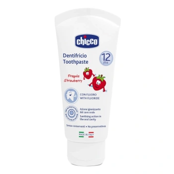 Chicco pastă de dinți pentru copii cu gust căpșună, 12+, 50 ml (23211)