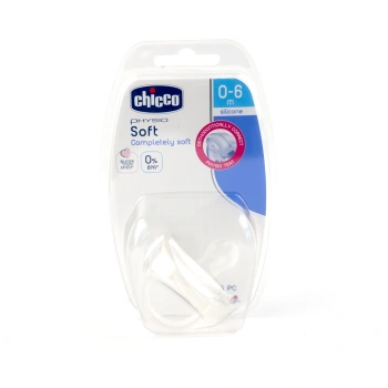 Chicco Suzeta Physio Soft ortodontică silicon, 0+, 1 buc (18080)