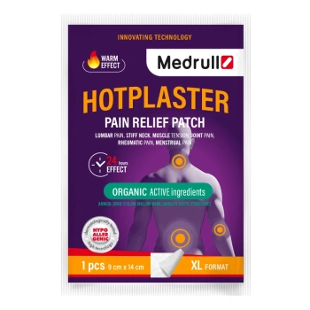Emplastru contra durerilor cu efect de incalzire 9x14cm N1 Medrull Hotplaster Forans