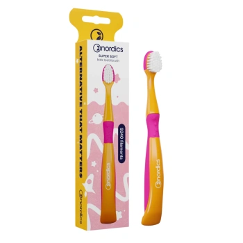Nordics Periuță de dinți pentru copii Mermaid (oranj+violet), moale (9240) 3ani+