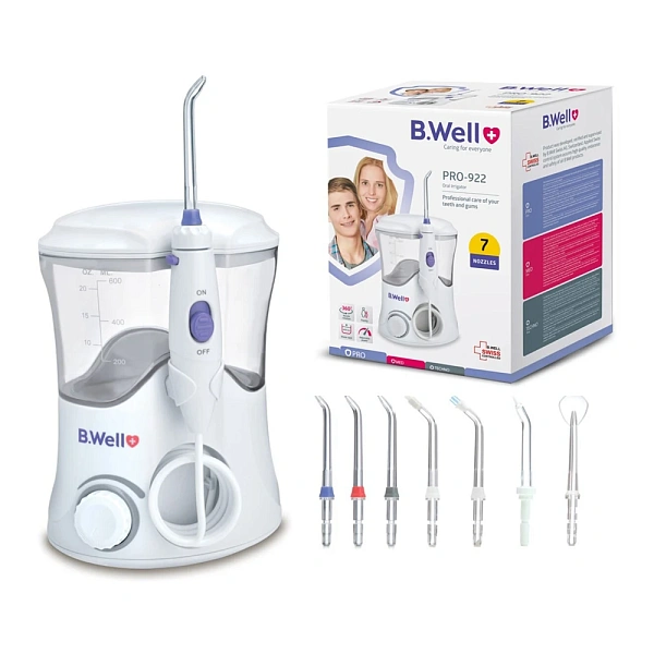 B.Well Irigator dentar cu rezervor de apă, 7 duze (PRO-922)