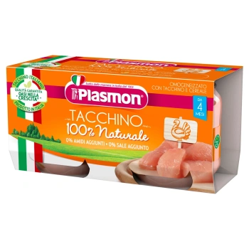 Plasmon Piure omogenizat din carne de curcan, +4 luni, 2x80 g