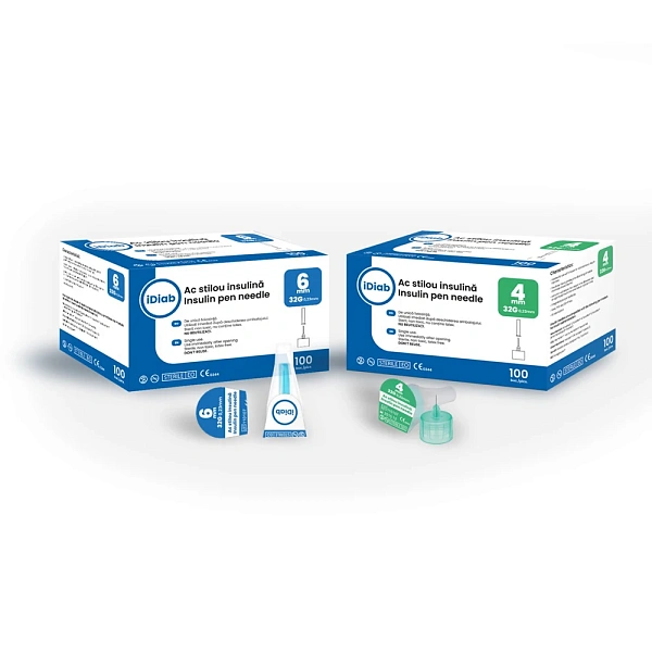 Ac pentru stilou insulina iDiab 32G(0,23mm) 6mm N100