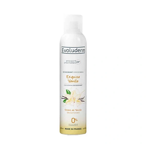 Evoluderm Deodorant de corp cu vanilie, 24h, spray, 200ml Evoluderm Deodorant de corp cu vanilie, 24h, spray, 200ml