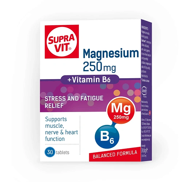 SupraVit Magneziu 250mg + Vitamina B6 comp. N30