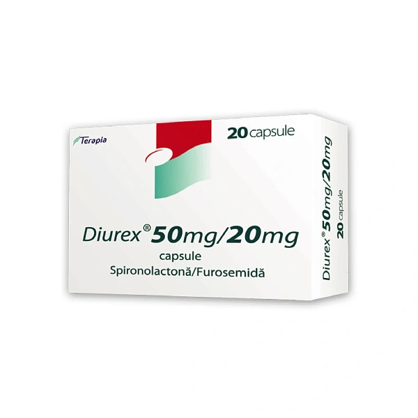 Diurex 50mg+20mg caps. N20