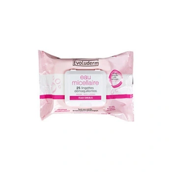 Evoluderm Șervețele demachiante cu loțiune micelară 25buc. (16279)