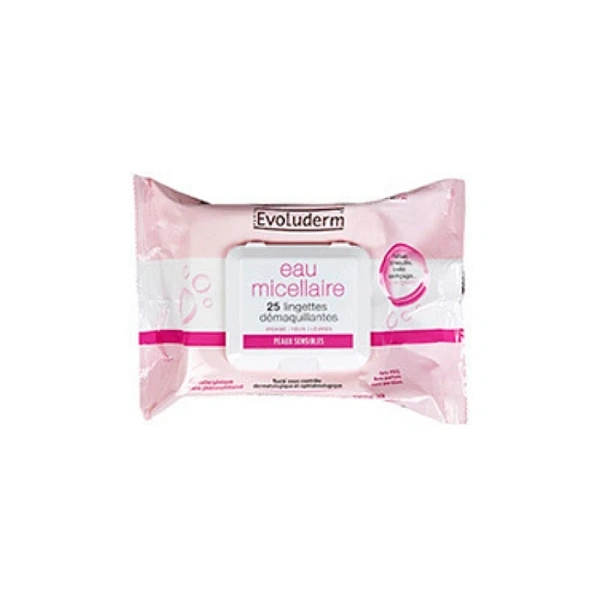 Evoluderm Șervețele demachiante cu loțiune micelară 25buc. (16279)