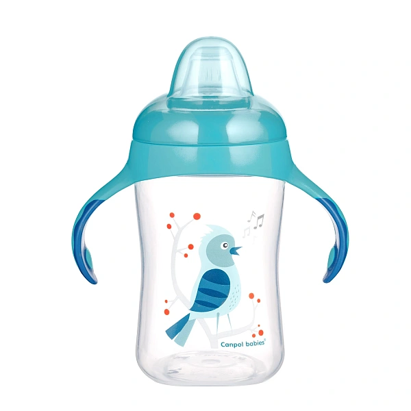 Canpol Baby 56/519 Cana de antrenament cu varf moale Pasari 300 ml Canpol Baby 56/519 Cana de antrenament cu varf moale Pasari 300 ml