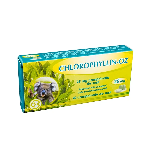Chlorophyllin OZ 25mg comp. de supt N10x2
