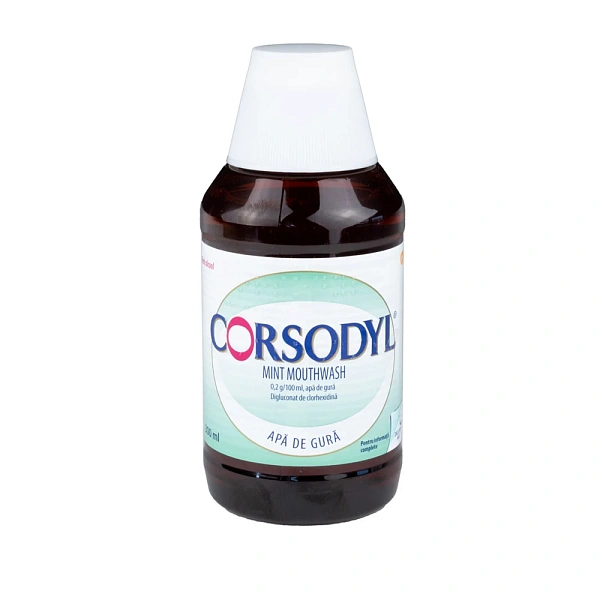 Corsodyl 0.2% 300ml apa de gura mentolata