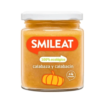 Smileat Piure organic din dovleac plăcintar și dovlecel, 6luni+, 230g